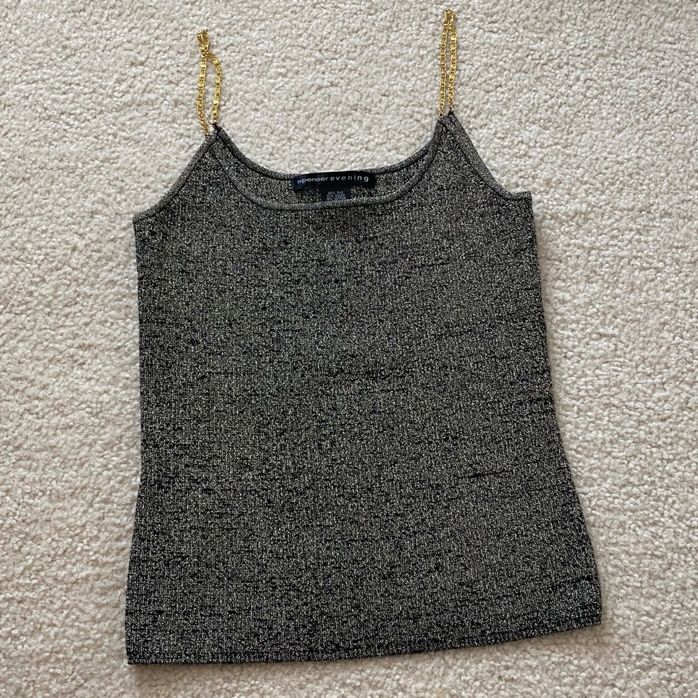 Spenser Evening Gold Sparkle Top